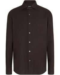 ZEGNA - Cashco Long-Sleeve Button-Down Shirt - Lyst