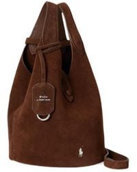 Polo Ralph Lauren - Suede Bucket Shoulder Bag - Lyst