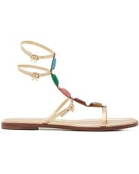 Gianvito Rossi - Shanti Embellished Flat Sandals - Lyst