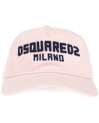 DSquared² - Logo Lettering Distressed Baseball Cap - Lyst