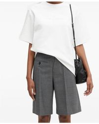 MM6 by Maison Margiela - Logo-Patch Raw-Edge T-Shirt - Lyst