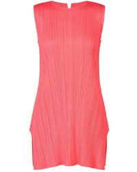 Pleats Please Issey Miyake - Pleats Please Issey Miyake Sleeveless Pleated Dress - Lyst