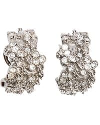 Jil Sander - Zircon-Embellished Hoop Earrings - Lyst