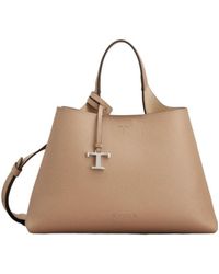 Tod's - Logo Printed Small Tote Bag - Lyst
