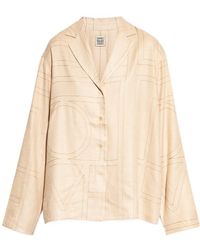 TOTEME - Totême Single Breasted Long-Sleeved Blouse - Lyst