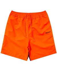 Off-White c/o Virgil Abloh - Diag Surfer Logo Printed Swim Shorts - Lyst