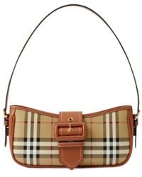 Burberry - Sling Vintage Check Buckle-Detailed Shoulder Bag - Lyst