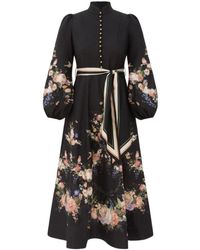 Zimmermann - Valiant Button Midi Dress - Lyst