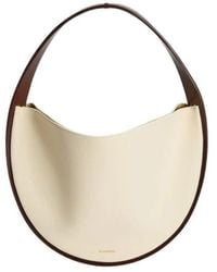 Jil Sander - Pivot Logo Embossed Shoulder Bag - Lyst
