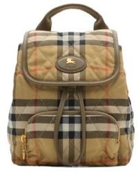 Burberry - Logo Patch Checked Quilted Backpack - Lyst