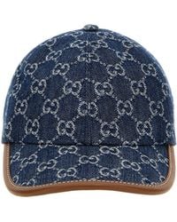 Gucci - Gg Monogrammed Denim Baseball Cap - Lyst