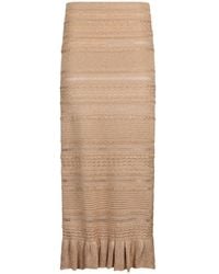 Liu Jo - Long Openwork Knit Skirt - Lyst