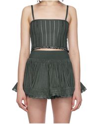 Alaïa - Alaïa Crino Sleeveless Knit Top - Lyst