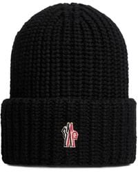 Moncler - Grenoble Logo Embroidered Beanie - Lyst