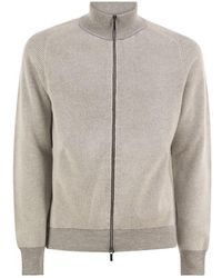 Peserico - Ribbed Zipped Cardigan - Lyst