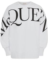 McQueen - Logo-Print Long-Sleeve Sweatshirt - Lyst