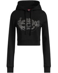 DIESEL - Solid Color Hooded Sweatshirt - Lyst