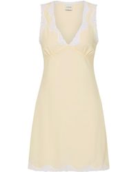 Posse - Tabitha Lace-Trim Mini Dress - Lyst