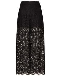 Valentino - Floral Lace Cropped Trousers - Lyst