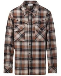 P.A.R.O.S.H. - P.A.R.O..H. Cowboyd Studded Check Shirt - Lyst
