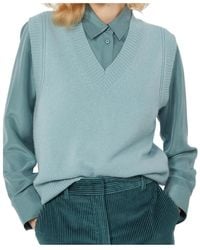 Weekend by Maxmara - V-Neck Sleeveless Sweater - Lyst