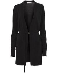 Chloé - Chloé Belted Long-Sleeved Cardigan - Lyst