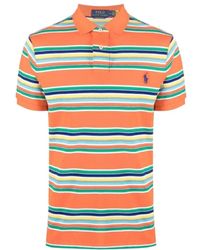 Polo Ralph Lauren - Stripe-Print Short-Sleeved Polo Shirt - Lyst