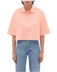 Bottega Veneta - Cropped Cotton Piquet Polo - Lyst