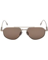 ZEGNA - Aviator Frame Sunglasses - Lyst