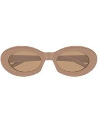 Saint Laurent - Eyewear Oval Frame Sunglasses - Lyst