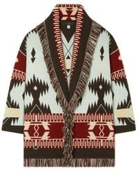 Alanui - Icon Jacquard Fringed Cardigan - Lyst
