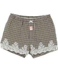 Martine Rose - Lace Detailed Checked Shorts - Lyst