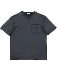 McQueen - Skull Embroidered Crewneck T-Shirt - Lyst