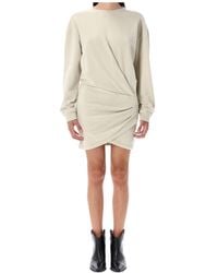Isabel Marant - Pipper Fleece Twist-Front Mini Dress - Lyst