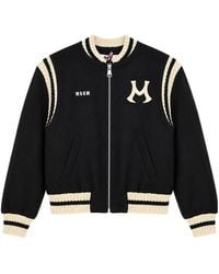MSGM - Logo-Detailed Bomber Jacket - Lyst