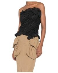 Magda Butrym - Ruffled Ruched Top - Lyst