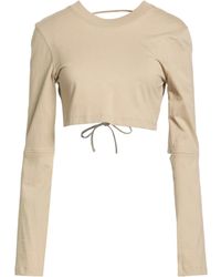 Jacquemus - Solid-Color Long-Sleeve Cropped T-Shirt - Lyst