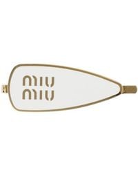 Miu Miu - Logo-Detailed Hair Clip - Lyst