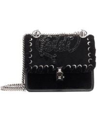 Fendi - Kan I Logo Embellished Shoulder Bag - Lyst