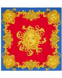Versace - Foulard Printed Silk Twill Scarf - Lyst