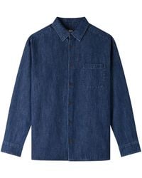 A.P.C. - Regular Fit Buttoned Shirt - Lyst
