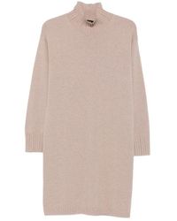 Fabiana Filippi - High-Neck Knitted Mini Dress - Lyst