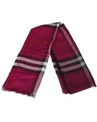 Burberry - Plaid Striped Scarf - Lyst