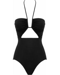 Rick Owens - One Piece Ruched Swimsuit - Lyst