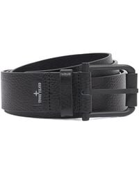 Stone Island - Logo Debossed Buckle Fastened Belt - Lyst