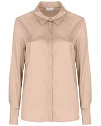 Peserico - Concealed Placket Silk Shirt - Lyst