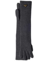 Prada - Wool Knit Gloves - Lyst