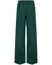 P.A.R.O.S.H. - High-Waist Satin Trousers - Lyst
