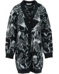 MSGM - V-Neck Long-Sleeved Cardigan - Lyst