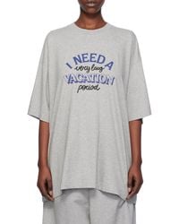 Vetements - I Need A Vacation Tonal Stitch T-Shirt - Lyst